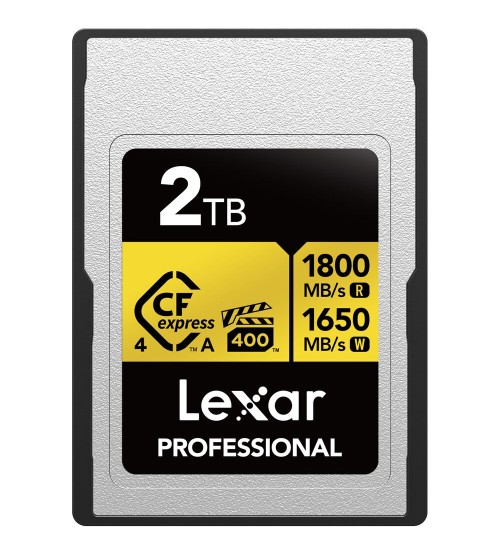 Lexar 2TB Professional GOLD CFexpress 4.0 Type A Memory Card LEXAR LCAEXG4002T-RNENG